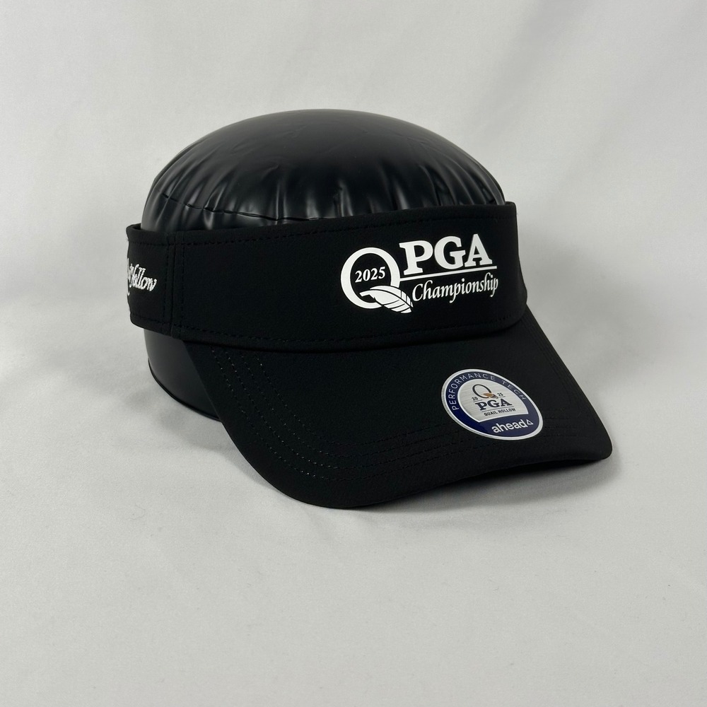 2025 PGA Championship Quail Hollow Performance Golf Visor Men OSFM Black Ahead